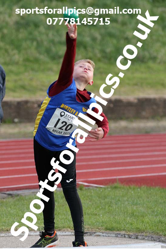 Shot putt, North East Grand Prix No. 1, Monkton on Wednesday, April 28th, 2021. Photo: David T. Hewitson/Sports for All Pics